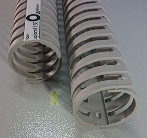 Flex Verdrahtungskanal Ø 40mm 1m (2X 50 cm) Flexkanal rund selbstklebend fixierbar auch als Kabelkanal für den Schreibtisch flexibel einsetzbar