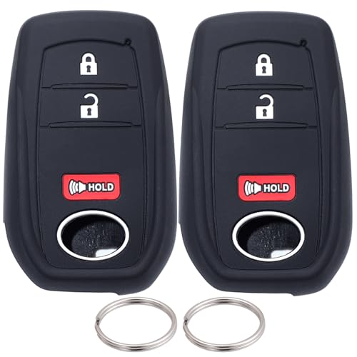 Lcyam 2PCS for Toyota Silicone Rubber Key Fob Cover, Key