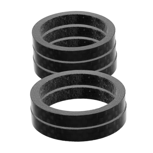 ibasenice Road Mountain Bike Handlebar Spacers 5pc Carbon Fiber Bike Parts Lightweight Easy to Install
