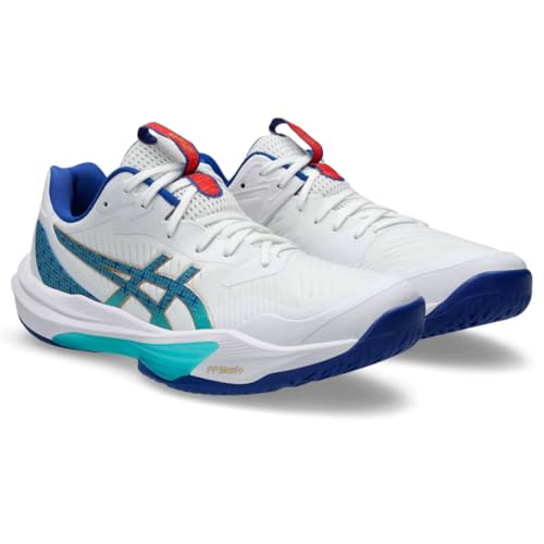 Image of ASICS Men's Sky Elite FlyteFoam 3 Volleyball Shoes, 8, White /ASICS Blue