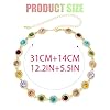 ACEDRE Colorful Crystal Choker Necklace Sparkly Rhinestone Chokers Necklaces Gold Chain Party Prom Neck Jewelry for Women (1-Colorful) #2