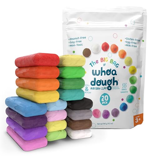 Chuckle & Roar Whoa Dough Air Dry Clay Sensory Dough 20 Colors Ages 6+