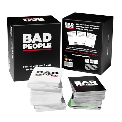 Image of Party Card Games Collection Adult Family Trivia Conversation Music Challenge Strategy Travel Game Night Fun for Friends Couples Kids (Bad Peoples)