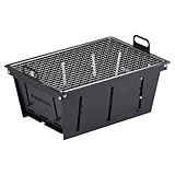 BLACKDOG IGT Compatible Insert Grill, Foldable Carbon Steel Charcoal Module for Modular Camp Kitchen Systems, Rapid Setup Handles, 14.2' x 9.8', Perfect Flush Fit