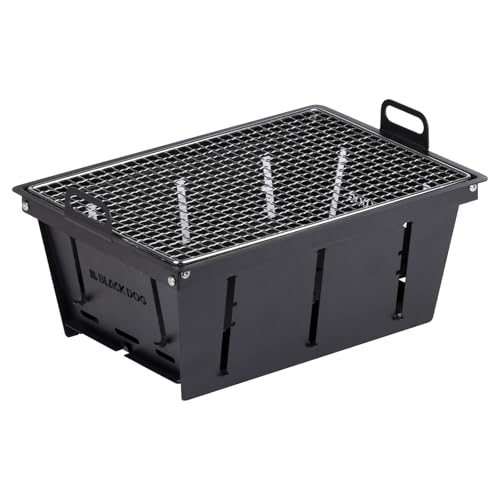 BLACKDOG IGT Compatible Insert Grill, Foldable Carbon Steel Charcoal...