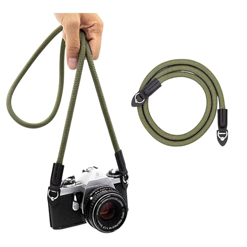 Image of Army Green Camera Strap for DSLR & Mirrorless | Adjustable Shoulder Neck Belt with Quick Release | Comfortable Camera Accessories for Videography, Photography, Travel & Outdoor Shooting