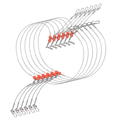 Startbuymore Set of Fishing Leaders with Snap Swivels, Includes 6 Rigs for Hooks and Bait, Ideal for All Types of Fishing (1 white head) - Image 9
