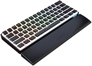 NACODEX 60% Keyboard Wrist Rest, Leather Wrist Support Pad for Compact Mechanical Gaming Keyboard, Macbooks and Notebook, Ergonomic Desk Palm Rest with Anti-Slip Base (11.4''x2.8''x0.7'')
