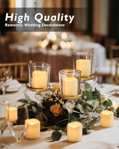 Image of Homemory 24 Pack Ivory Flameless Flickering LED Votive Tealights Candles