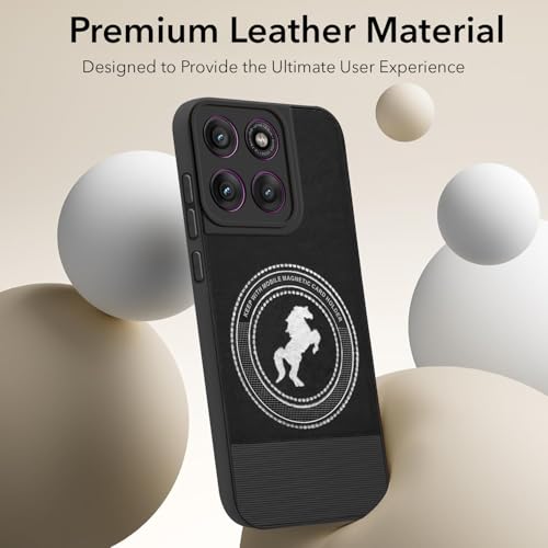 Image of Jkobi PU Leather Finish Back Cover Case for Motorola Moto Edge 60 Pro (Professional Minimalist Texture | MagSafe Compatile | Camera Protection | Sleek Sober Formal)
