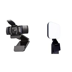 Logitech C920e HD 1080p Webcam Litra Glow Premium LED Streaming Light - Zoom and Microsoft Teams Compatible Webcam