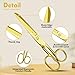 Gold Scissors for Office Multipurpose Stylish: 7 inch - Comfort Grip - Stainless Steel - Scissors with Home - School - for Cutting Paper - Open Envelopes - Cut Tape (Gold Scissors for Office)