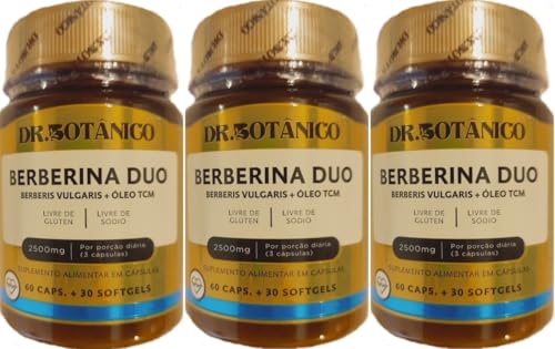 BERBERINA DUO DR. BOTANICO 60 Cápsulas + 30 Softgels Kit 3 Unidad...