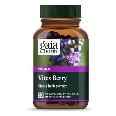 Gaia Herbs Vitex Berry - Supports Hormone Balance & Fertility for Women - Healthy Progesterone for Menstrual Health - 60 Vegan Caps (30-Day Supply) Cover