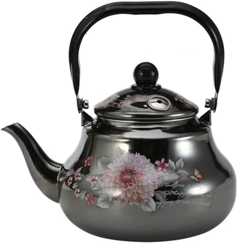Bouilloire à gaz émaillée pour partager un café chaud en famille