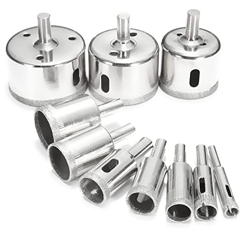 Set de 10 brocas de sierra con diamante 8mm-50mm miniatura 1