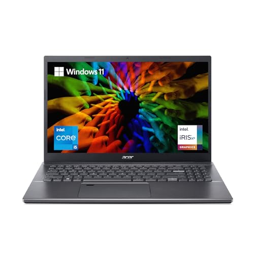Image of acer Aspire 5 12th Gen Intel Core i3 Laptop (Windows 11 Home /8 GB RAM /512 GB SSD) A515-57 with 15.6 inch Full HD IPS Display, Fingerprint Reader, Backlit Keyboard, 1.76 KG, Steel Grey