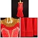 ZHQNZJF National Standard Competition Dress Ballroom Dance Skirt Rhinestones Waltz Performance Outfit Flamenco Costume,Red,XXL
