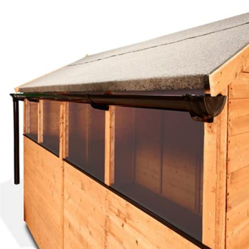 BillyOh Plastic Gutter System Kit (8ft), Ideal for Sheds & Outbuildings, Universal Fit