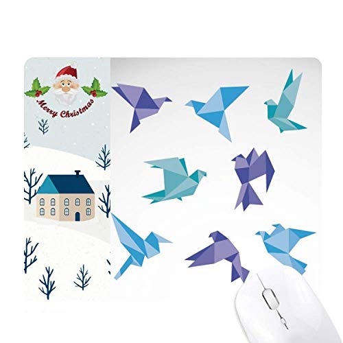 Tapis de souris pigeon origami abstrait pittoresque pour décoration de bureau élégante