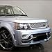 FINMOKAL Front Grill Air Side Vents Grill Fit For Range Rover Sport 2010-2013 Silver Front Bumper Upper Center Grille with Side Air Vents Grey+Silver
