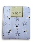 Fat Quarter 100% Cotton for Sewing Crafts - 18 x 21 Inches (Buzzing Bees)