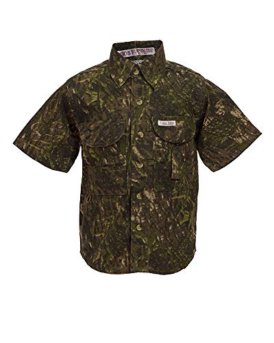Childrens Camo Fishing Shirt Short Sleeves