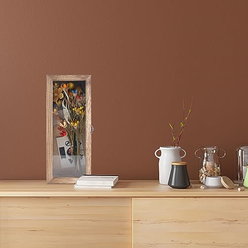 GraduatePro Shadow Box 5x12.5 Brown Frame with Glass Deep Picture Wedding Bouquet Flowers Memorabilia Medals Photos Memory for Keepsakes - Image 3