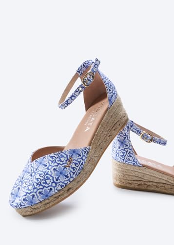 VISCATA Formiga Canvas Espadrille Sandal Wedges, Comfort and Style for Every Occasion, Size 5-12