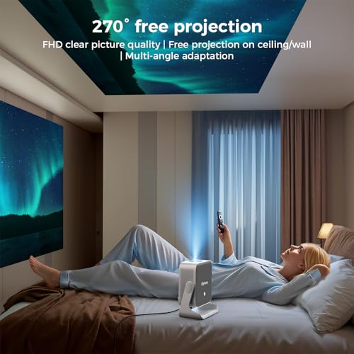ELEPHAS 4K Smart Projector with WiFi and Bluetooth - Compatible with Google TV, Netflix, Prime Video, YouTube, Dolby Audio, Auto Focus & Keystone, 270° Rotatable, Video Projector for Indoor/Outdoor - Image 4