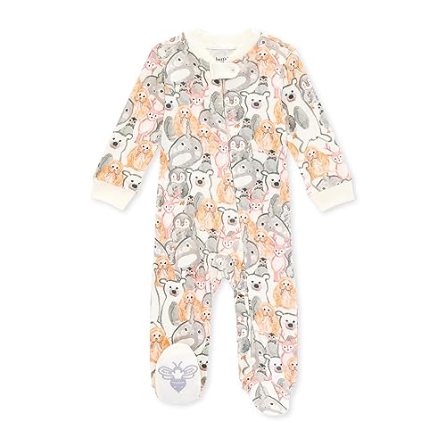 Image of Sleep and Play PJs, 100% Organic Cotton One-Piece Zip Front Romper Jumpsuit Pajamas