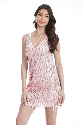 Image of women'Lace Tassels mini Dress Slip Sleeveless Party Club Dress