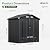 Aoxun 6'x4' Outdoor Storage Shed with Base Galvanized Steel Metal Garden Shed for Patio, Lawn & Garden Black, 6' x 4'W/Base