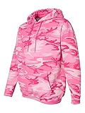 Code V Adult Camouflage Pullover Hooded Sweatshirt, Pink Woodland, X-Large