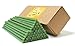 Natural Pure Beeswax Candles Organic Honey Eco Green Color Candles in Gift Box (Natural Cotton Wicks, Dripless, Smokeless) (Green, 8 Inches (20 cm) 60pcs)