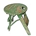 AllChic Tabouret en bois peint à la main Style shabby chic Vert