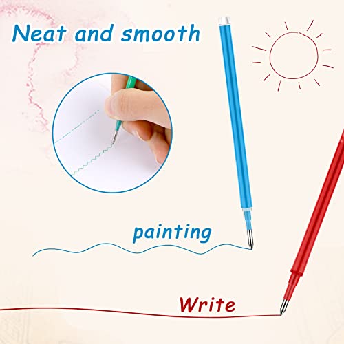 14 Pcs Erasable Pen Refills Set, 0.7 Mm Fine Point Gel Ink Erasable Pens Refill Erasable Refill Pens For Writing Drawing Planner Crossword Puzzles, 7 Assorted Colors Ink #TOP3