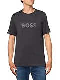 BOSS, Big Logo Cotton T-Shirt, Asphalt, XXL
