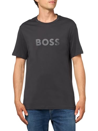 BOSS, Big Logo Cotton T-Shirt, Asphalt, XXL