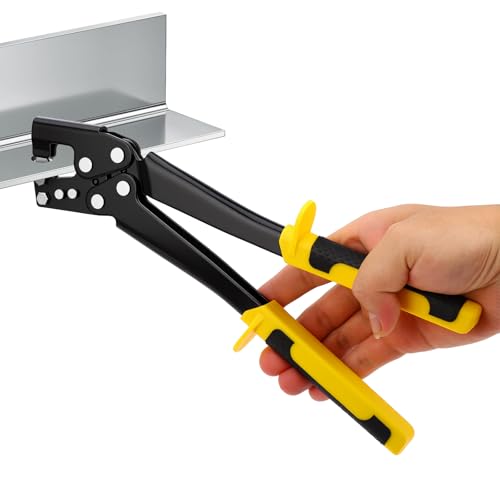 Crimpzange Trockenbau Zange,GEERYZHE Profil Verbundzange Stanzzange für Stahlkiele mit Griff – Bolzenquetschzange für dekorative Decken und Anlagenbau(31 cm Länge, 0,5-0,8 mm Wandstärke)