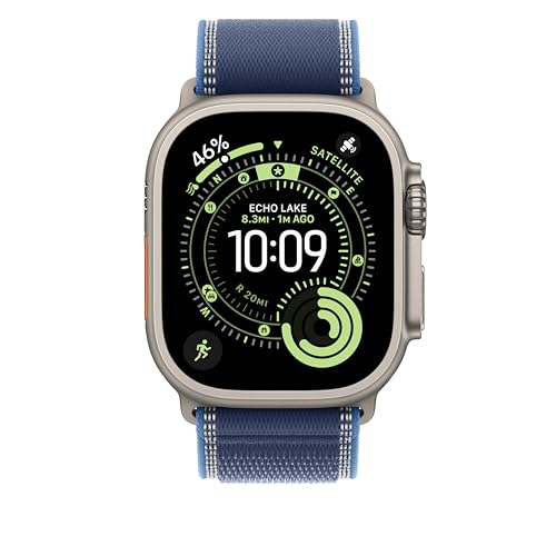 Image of Apple Watch Band - Trail Loop - 49mm - Blue /Bright Blue - S /M