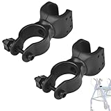 2 Pack Cane Holder, Universal Walking Stick Holder, 360 Degree Rotatable Crutches Stick Bracket for Wheelchair, Walker, Drive Rollator