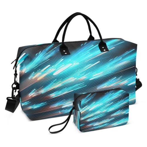 Sac de sport lumière bleue de fantaisie pour le week-end et fitness