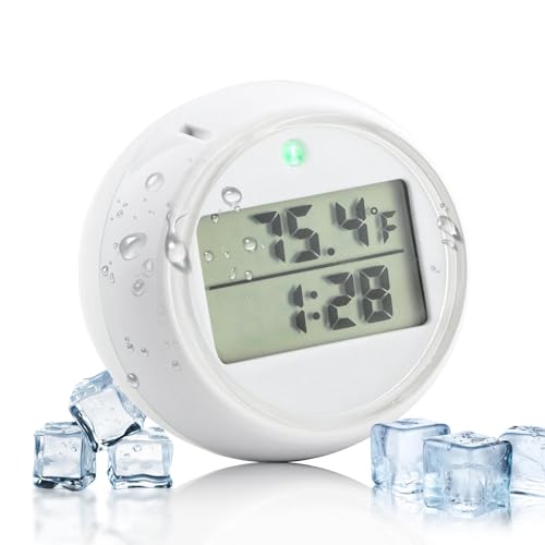 Ice Bath Thermometer with Timer,Waterproof Cold Plunge Thermometer, Automatic Timing,Portable Floating Water Thermometers for Cold Plunge,Fits Ice or Hot Bath Tub,Aquarium,Freezer