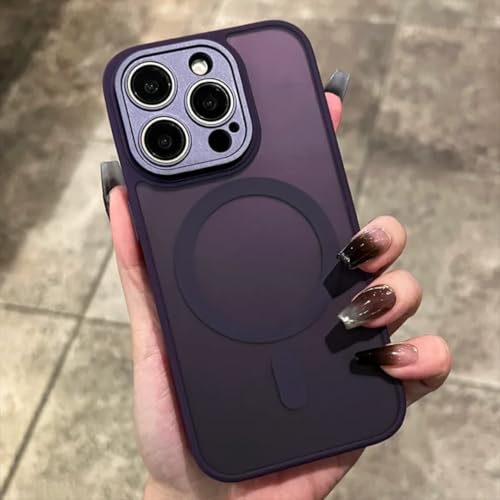 Coque de protection magnétique en métal pour iPhone 11 avec étui translucide