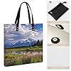 FodPand Grand Teton National Park Tote Bag for Women Leather Work Shopper Beach Handbag Travel Carryall Shoulder Bag #4