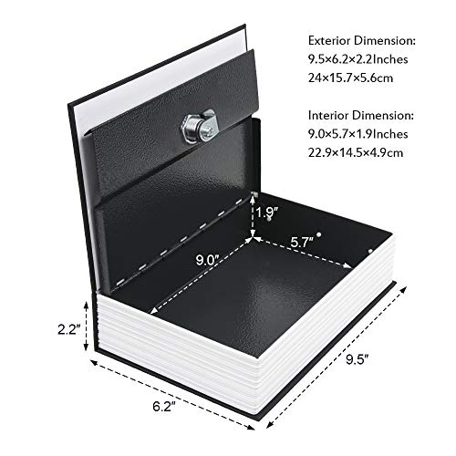 Kyodoled GT-CBBK-M-BLACK Book Safe With Key Lock thumb #3