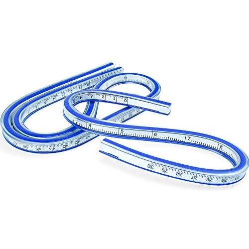 SANTOO Règle Flexible, （30CM + 60CM） Règle Courbe, Règle de Serpent Créative Double Face pour l'Ecole, Studio, Dessin, Vêtement, Menuiserie
