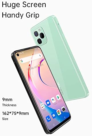 OUKITEL Mobile Phone Unlocked C21 PRO, Full Glass Design, 4GB+64GB, 256GB External SD, 21MP Triple Rear Camera, Android 11 Dual SIM Smartphone, 6.39 HD+ Display, Fingerprint Face ID GPS WIFI Green