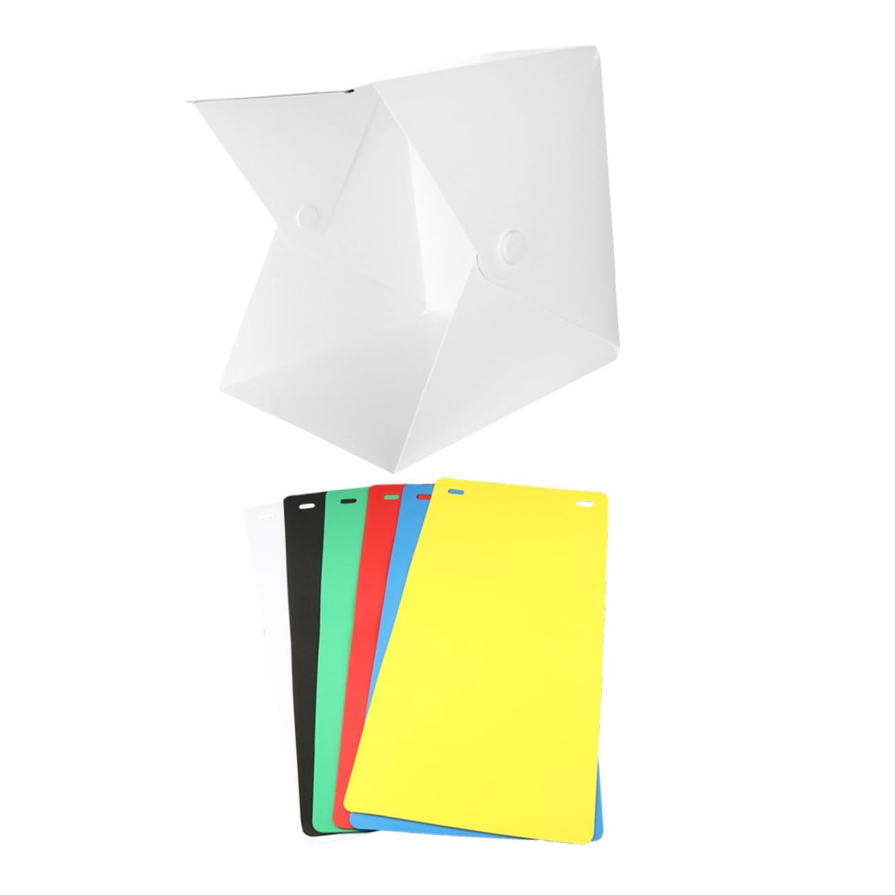 Mini Boîte Photo Pliable Abs Blanche à LED Double, 6 Couleurs